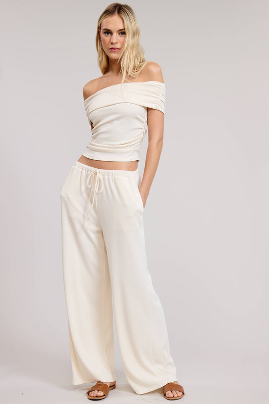 Luna Ruched Crop & Pant Set