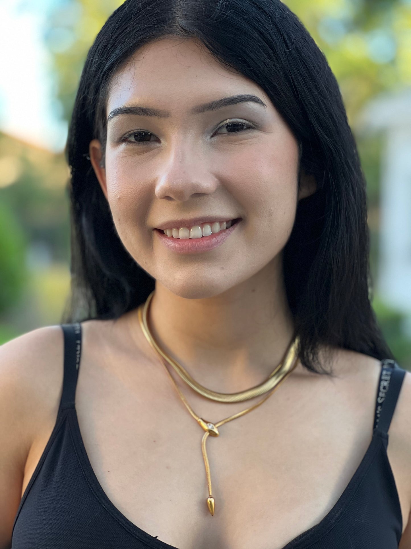 Serpent Glow Stainless Steel Necklace