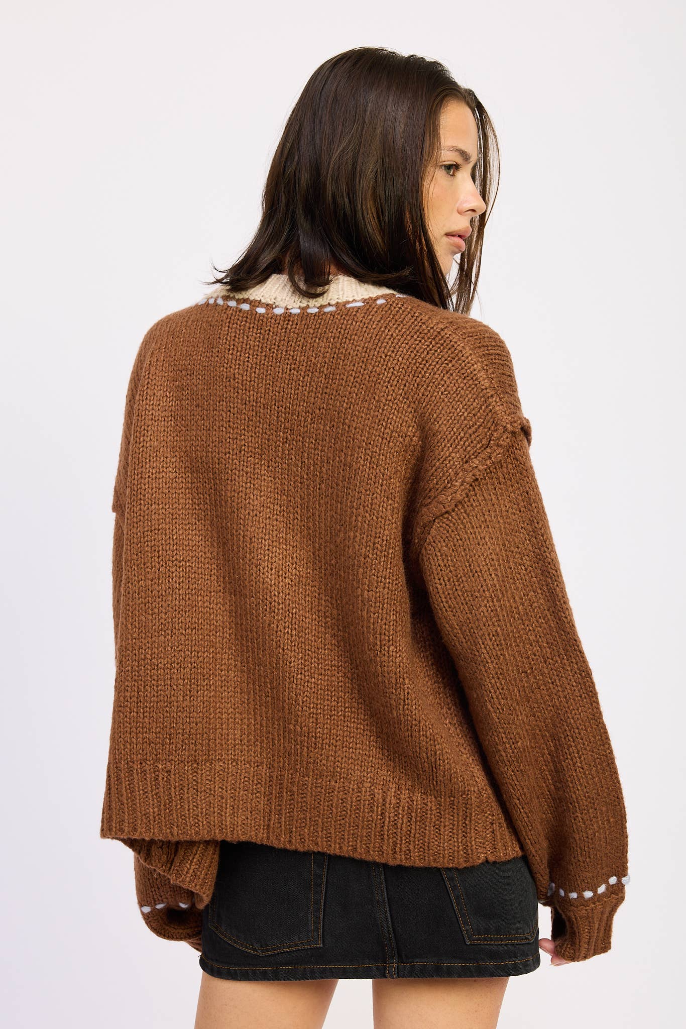 The Contrast Cardigan