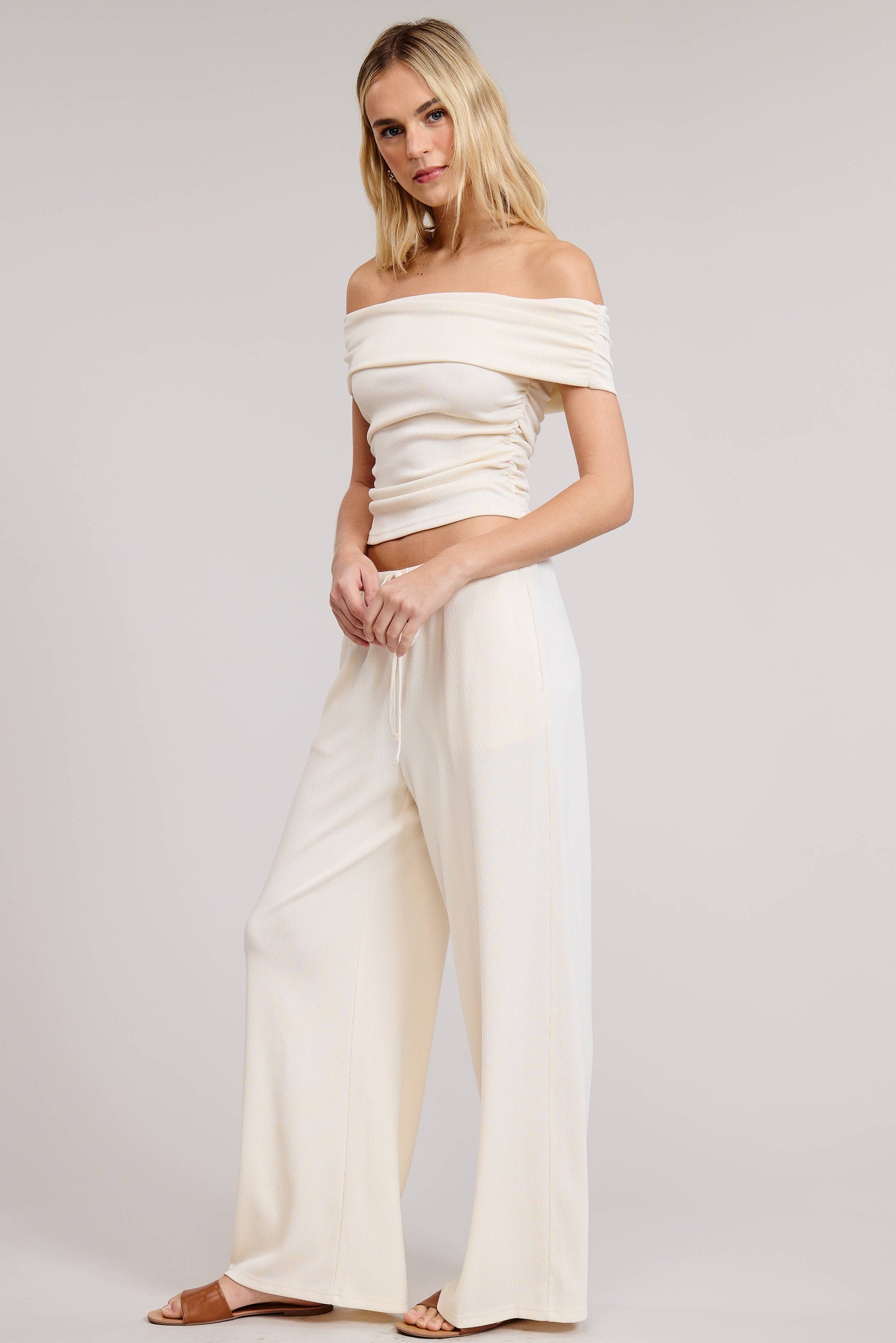 Luna Ruched Crop & Pant Set