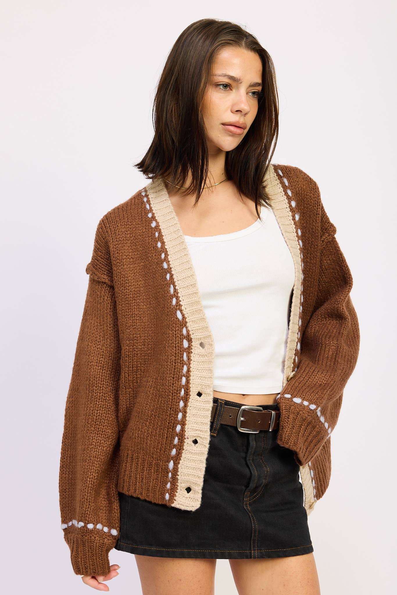 The Contrast Cardigan