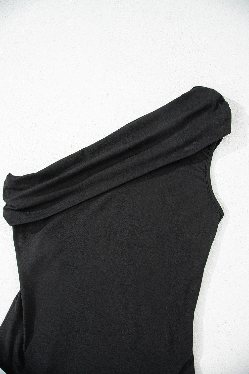 Pleated One Shoulder Bodysuit