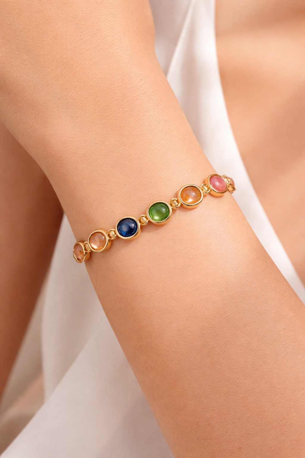 Rainbow Aura Stainless Steel Bracelet