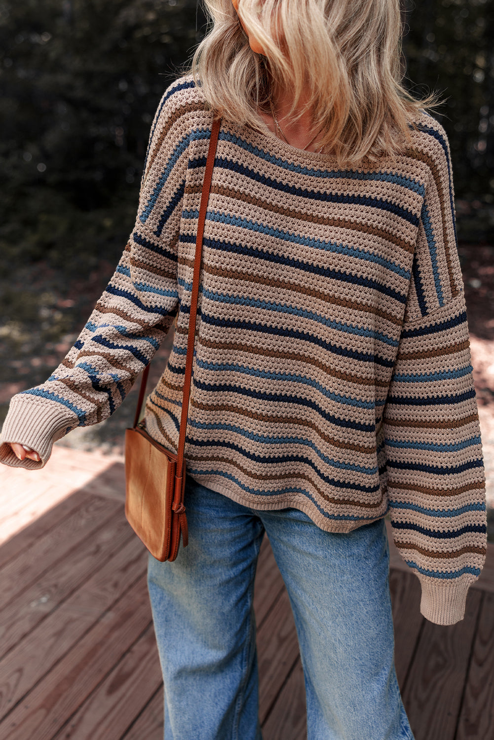 Relaxed Fit Multicolor Knit Sweater