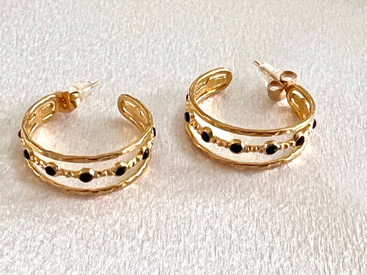 Eel Round Earrings