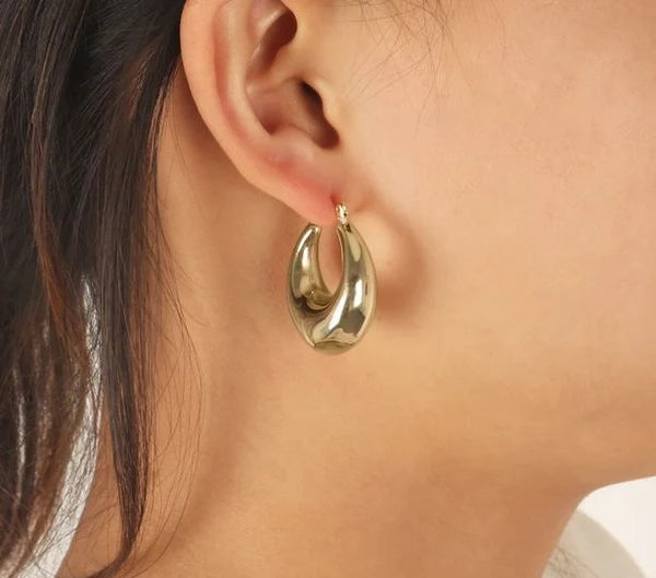 Becca Hoop Earrings 18K Gold Filled