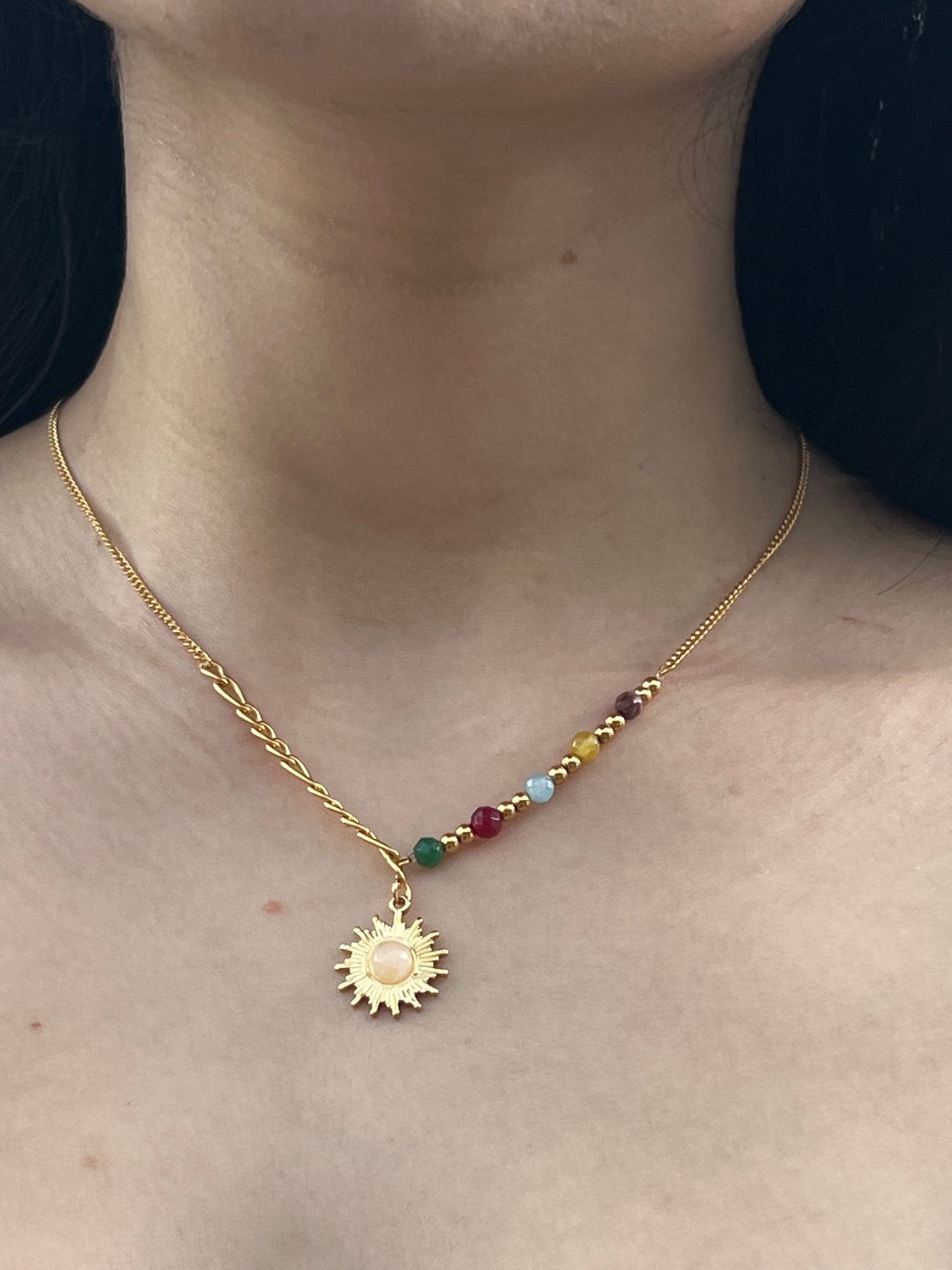 Sunlit Harmony Stainless Steel Necklace