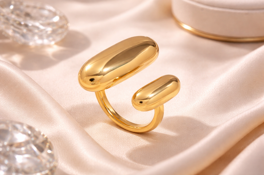 Modern Twist Adjustable Stainless Steel Ring