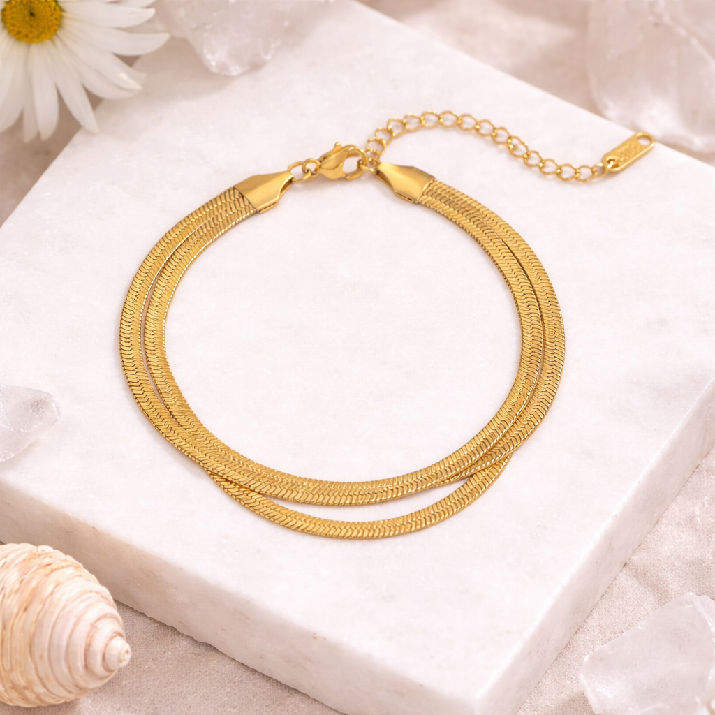 Triple Chain Stainless Steel Bracelet