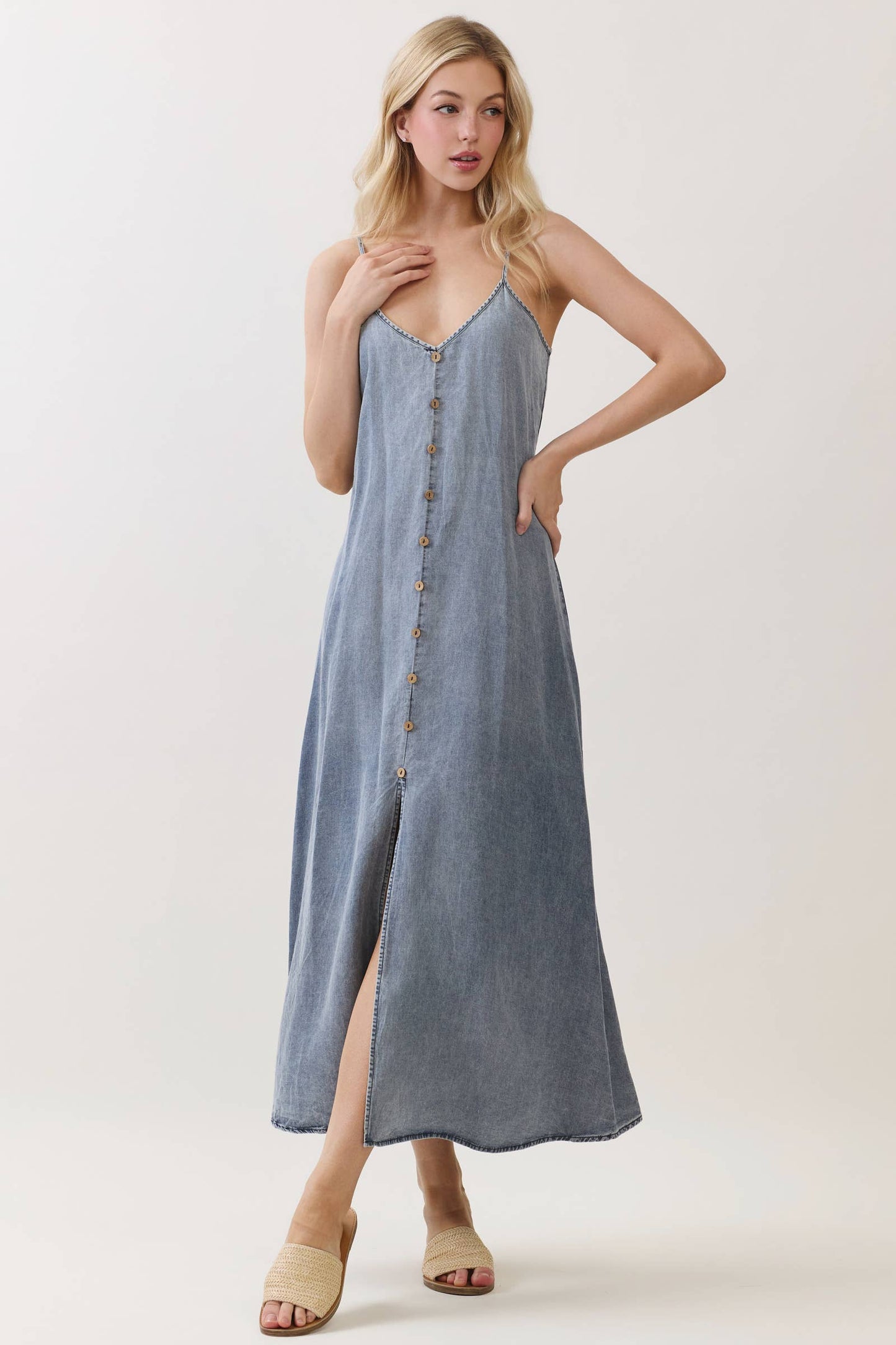 Light denim Flowy Dress