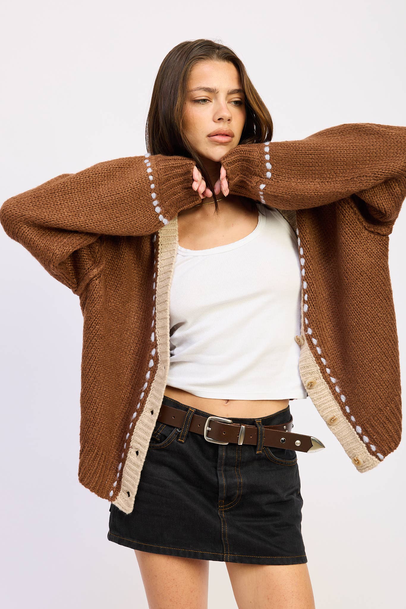 The Contrast Cardigan
