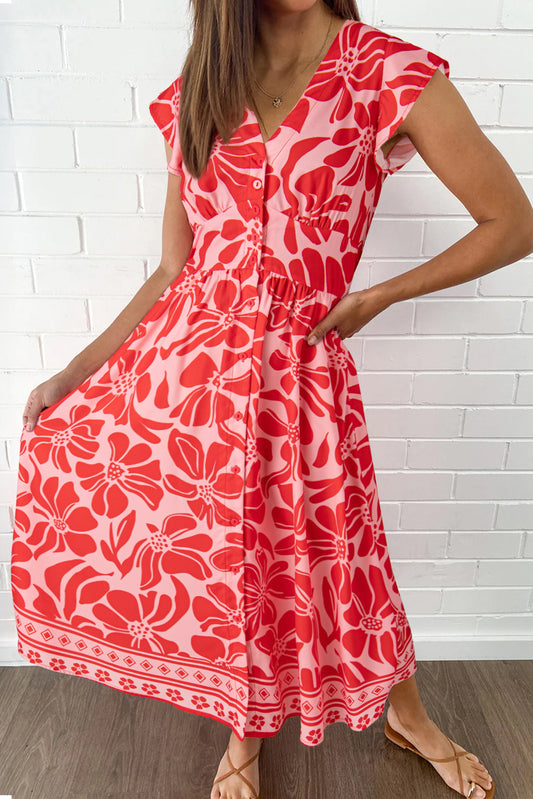 Red Boho Dress