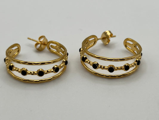 Eel Round Earrings