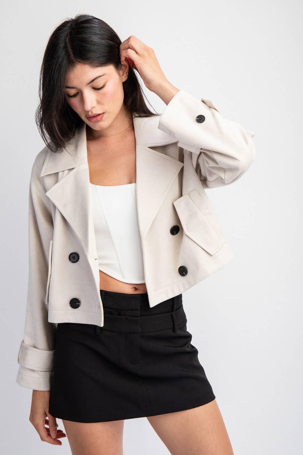 Sahara Faux Suede Trench
