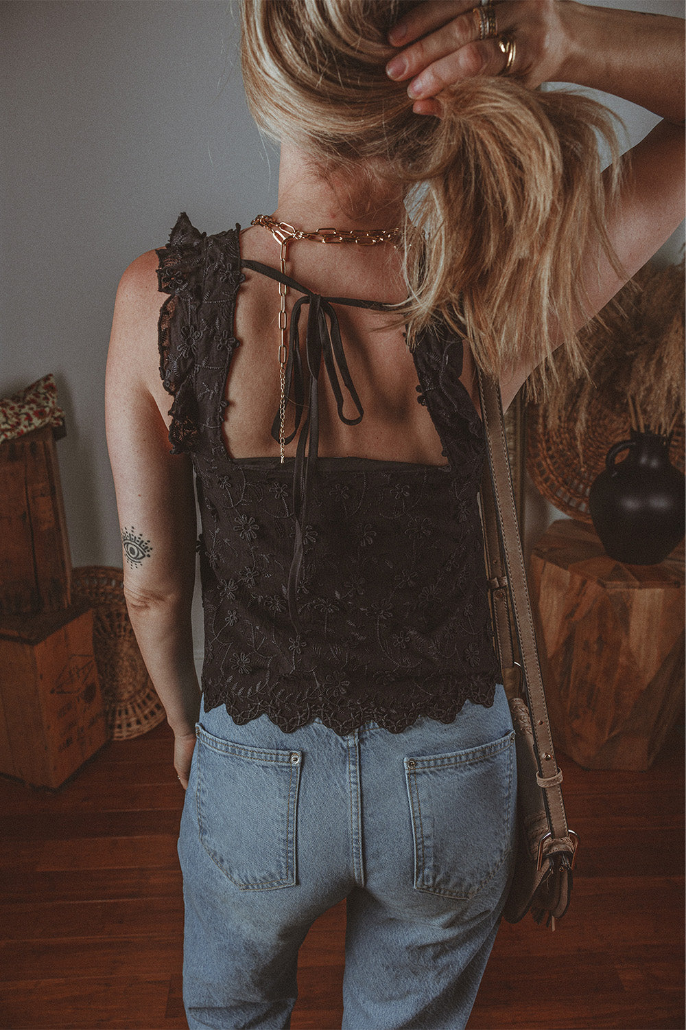 Flora Embroidered  Tank Top