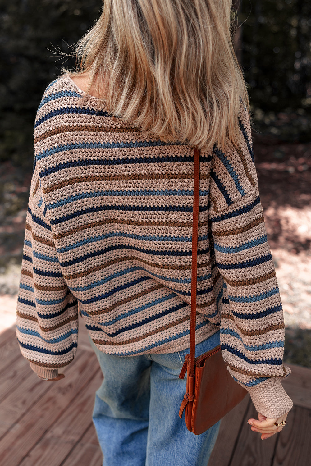 Relaxed Fit Multicolor Knit Sweater