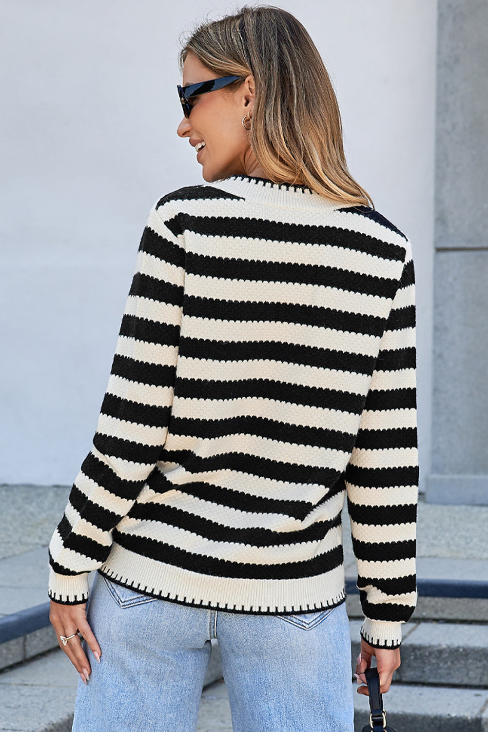 Stripe Chic Golden Cardigan