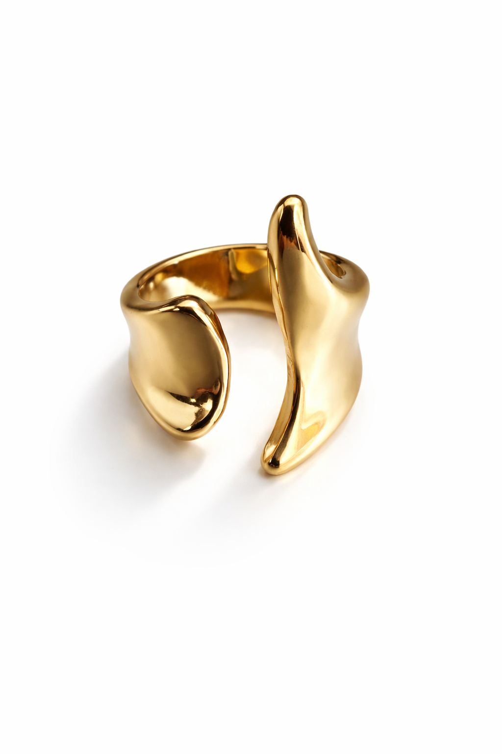 Molten Wave Stainless Steel Ring