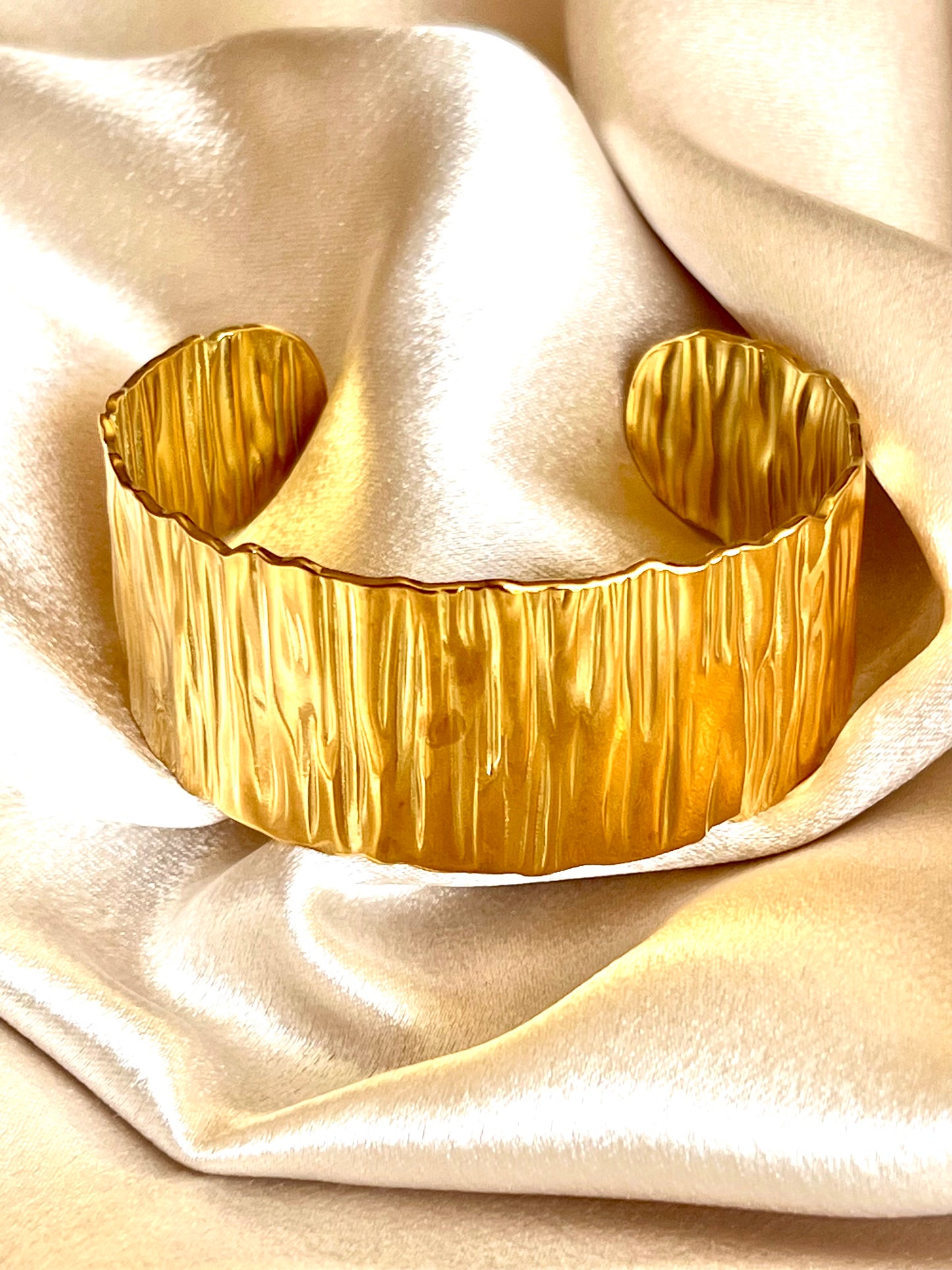 Power Edge Cuff Stainless Steel Gold Cuff