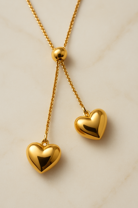 Soft Heart Y Stainless Steel Necklace