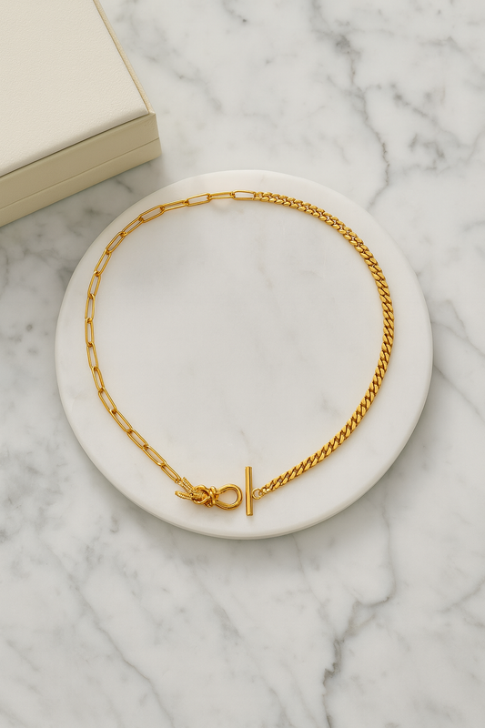 Asymmetry Knot Stainless Steel Necklace