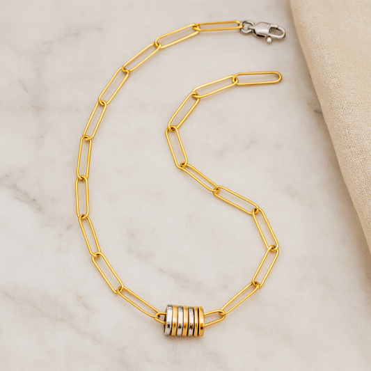 Simple Link Elegance Stainless Steel Necklace