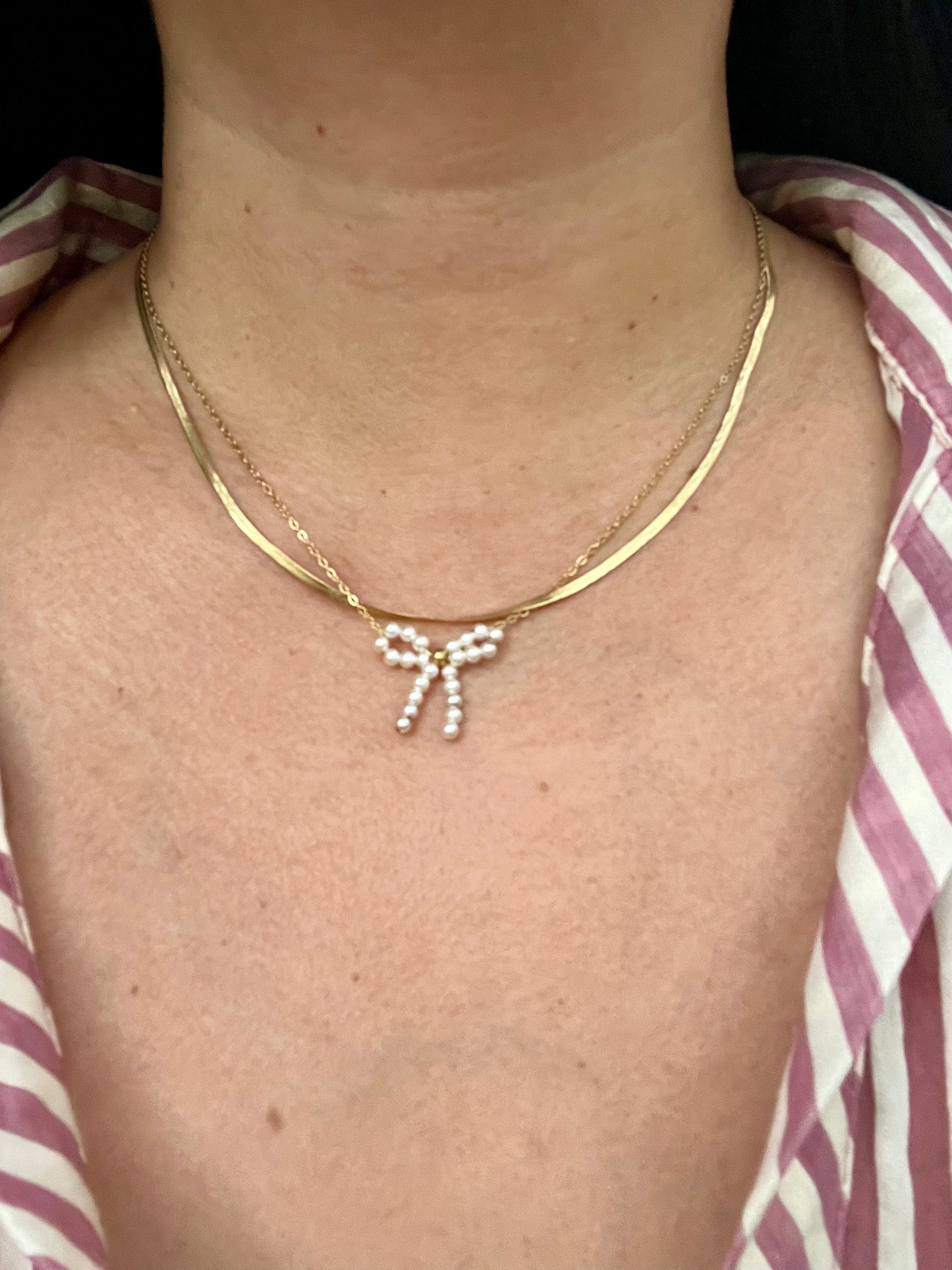 Double Bow Necklace