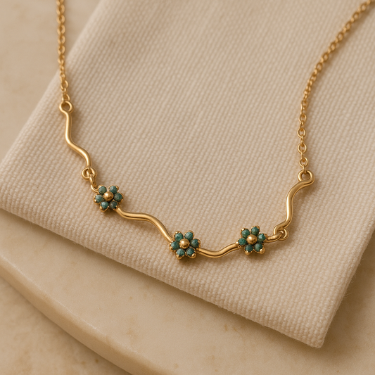 Verdant Bloom Necklace Stainless Steel Necklace