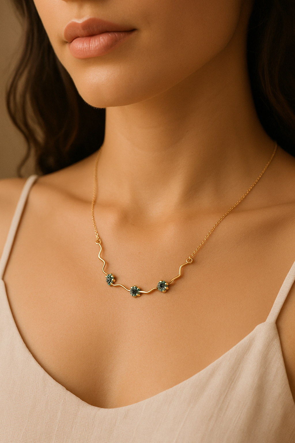 Verdant Bloom Necklace Stainless Steel Necklace