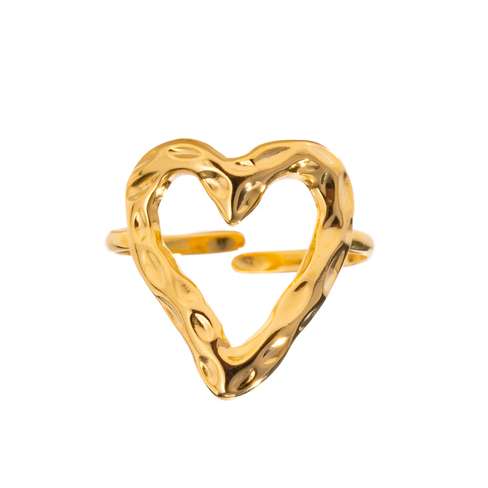 Molten Heart Adjustable Ring