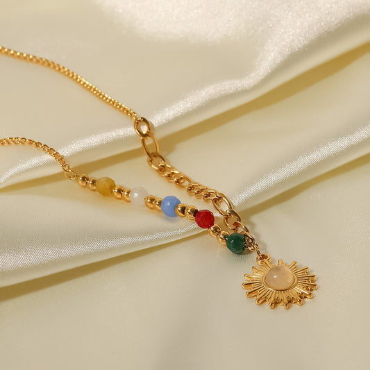Sunlit Harmony Stainless Steel Necklace