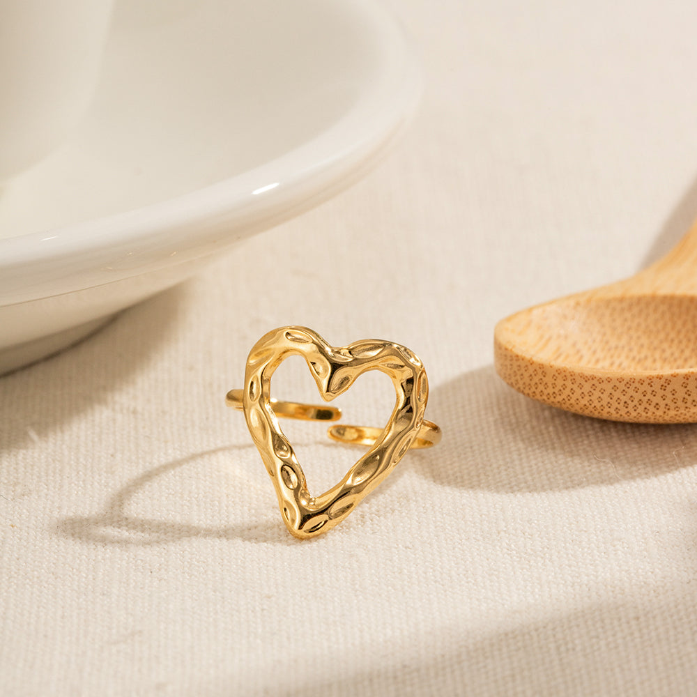 Molten Heart Adjustable Ring