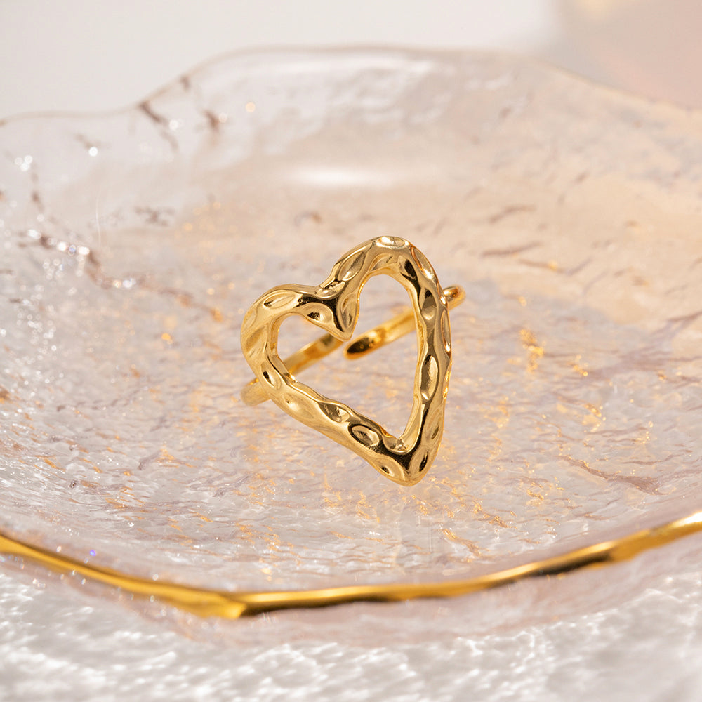 Molten Heart Adjustable Ring