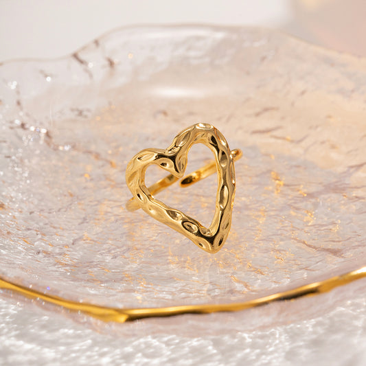 Molten Heart Adjustable Ring
