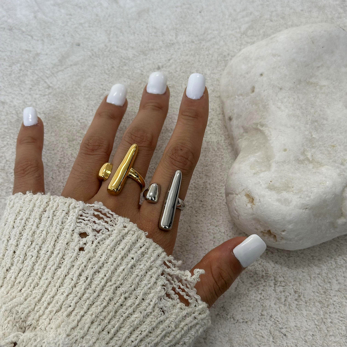 T Bar Bold Open Ring