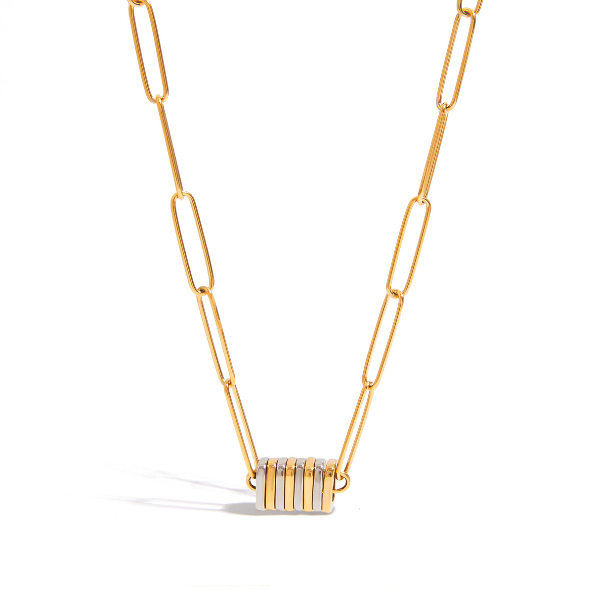 Simple Link Elegance Stainless Steel Necklace