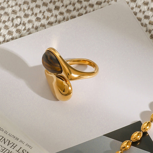 Golden Gaze Adjustable Ring