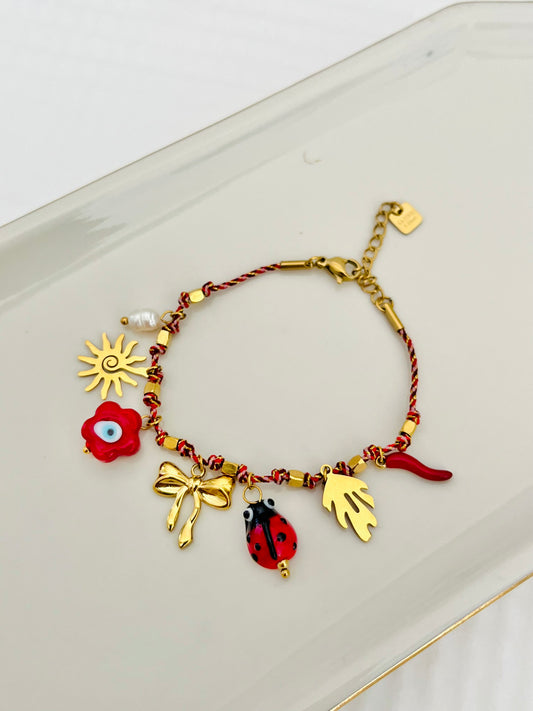 LadyBug Ribbon Bracelet