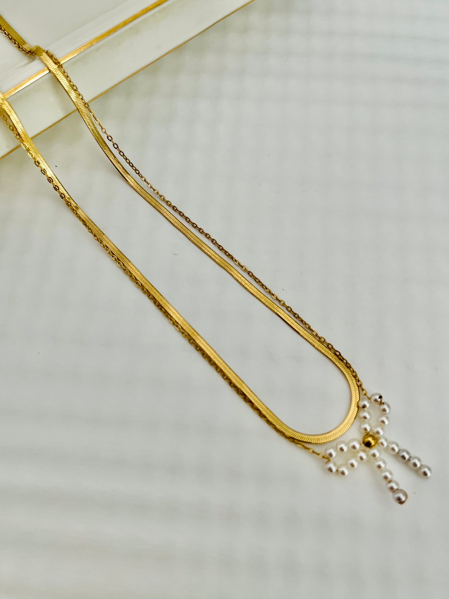 Double Bow Necklace