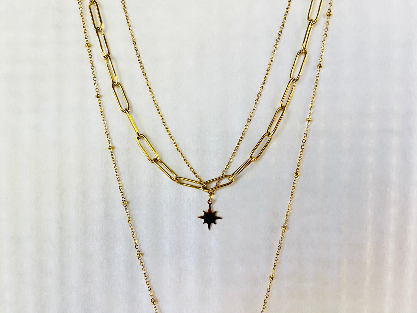 Faith Layers Stainless Steel Necklace