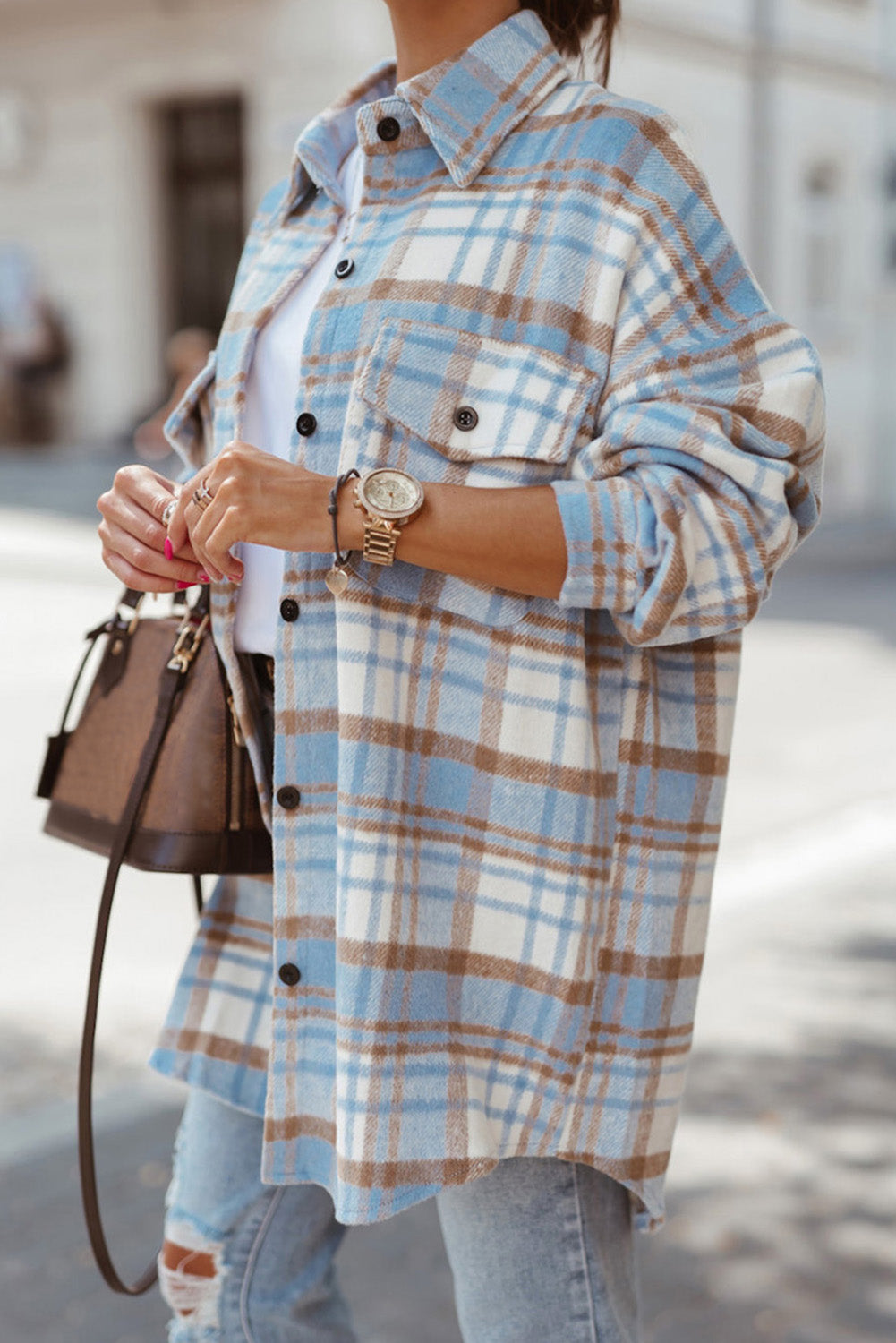 WS Sky Plaid Shacket