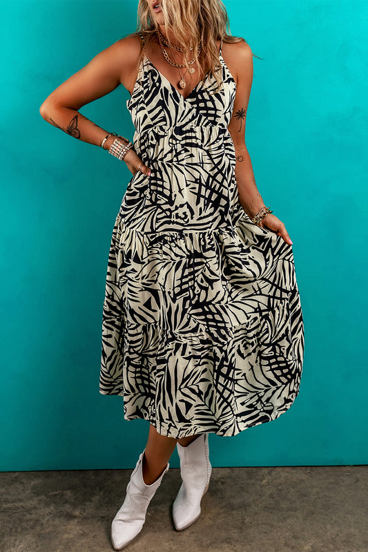 Palm Tiered Dress