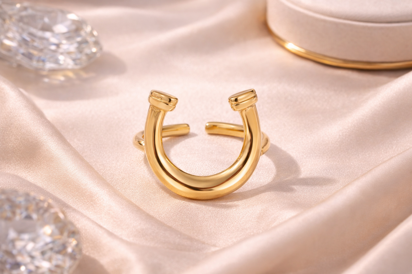 Horseshoe Adjustable Stainless Steel Ring