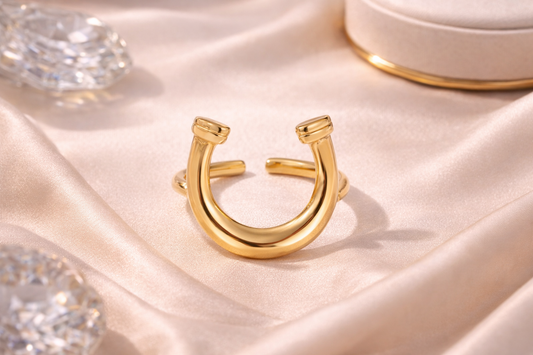 Horseshoe Adjustable Stainless Steel Ring