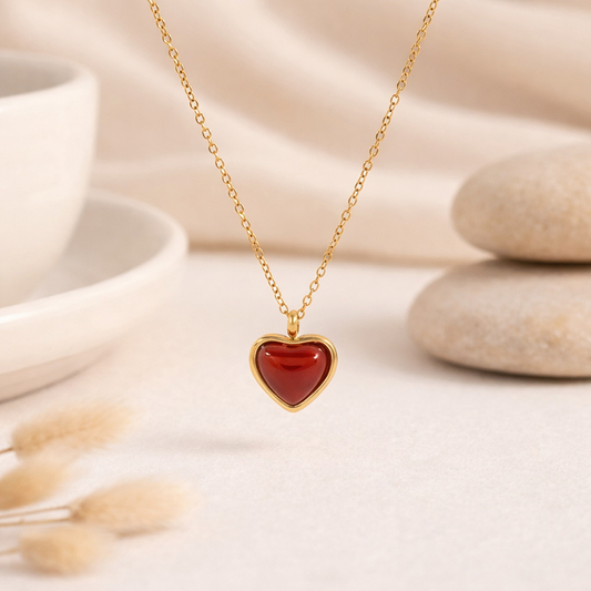 Golden Heart Stainless Steel Necklace