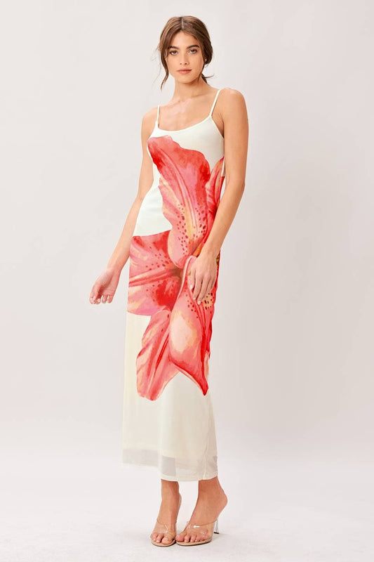 Floral Mesh Dress