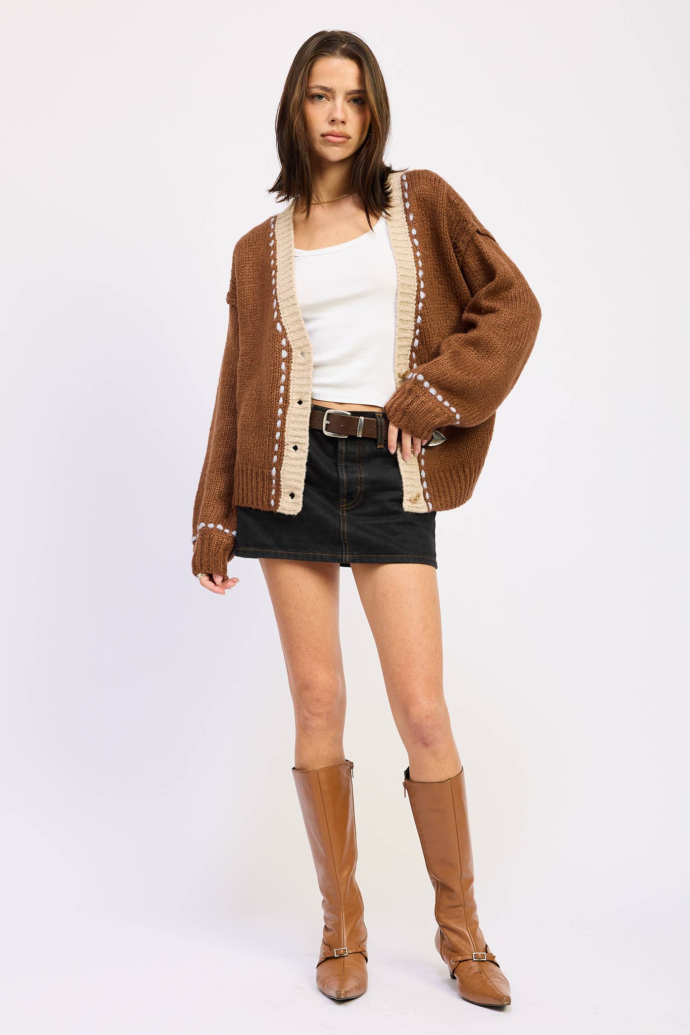 The Contrast Cardigan