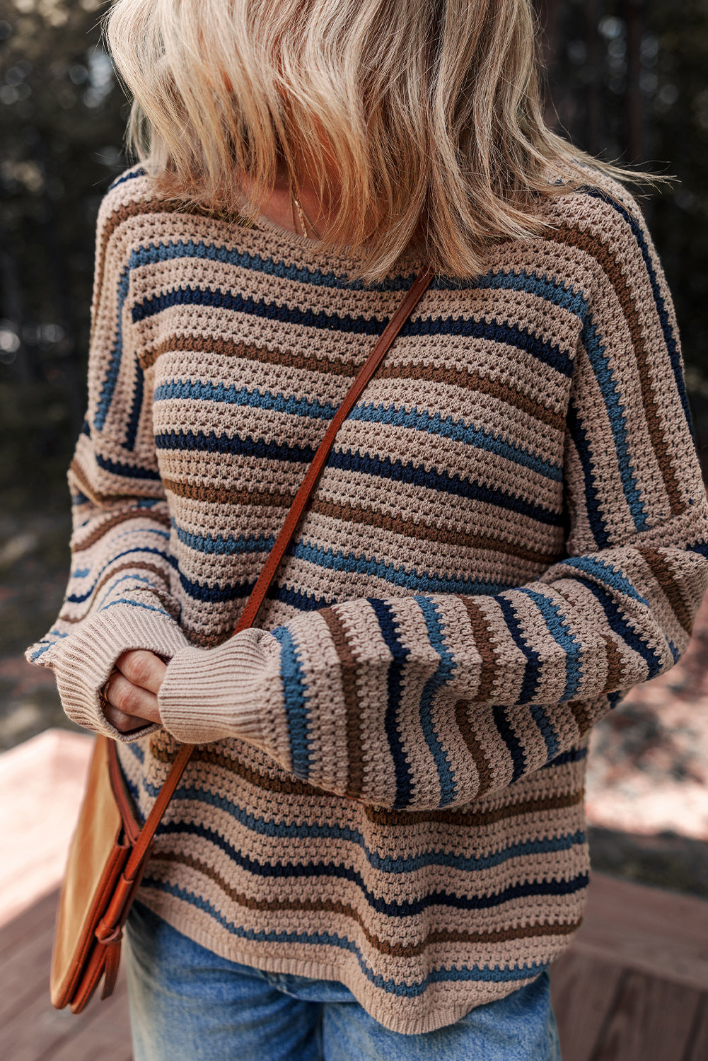 Relaxed Fit Multicolor Knit Sweater