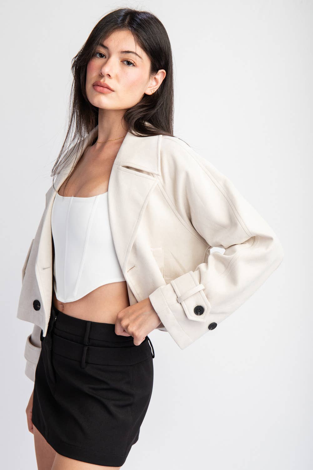 Sahara Faux Suede Trench