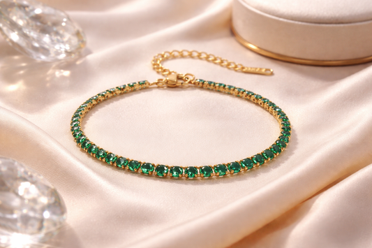 Evergreen Tennis Stainless Steel Bracelet